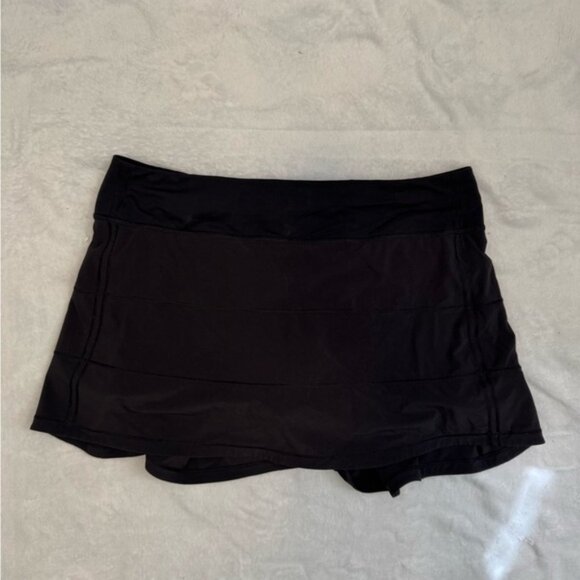 Lululemon Pace Rival Skirt (Tall) *4-way Stretch 15" Black Size 10 - Picture 1 of 4